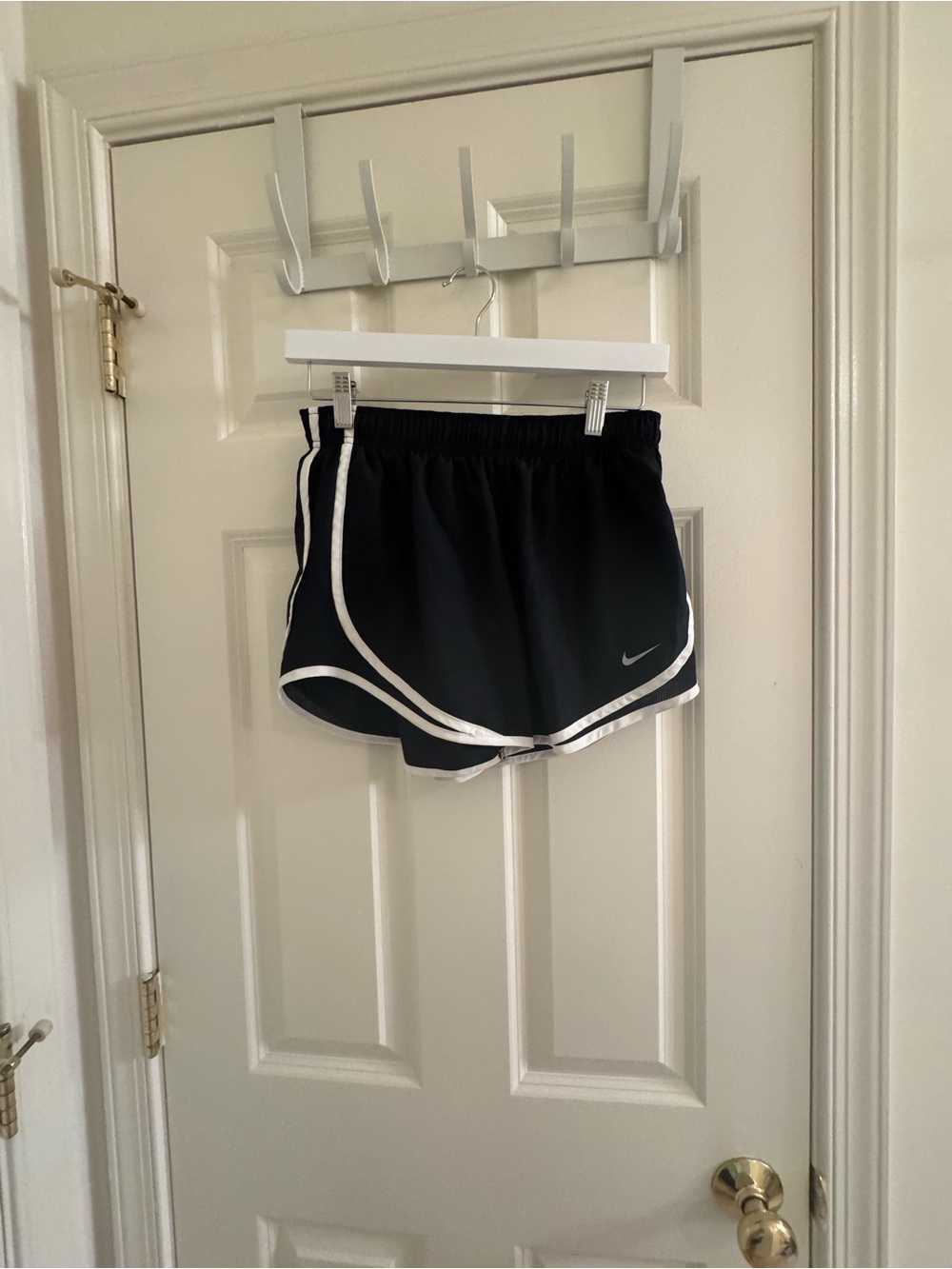 Nike Black Athletic Shorts with White Trim
